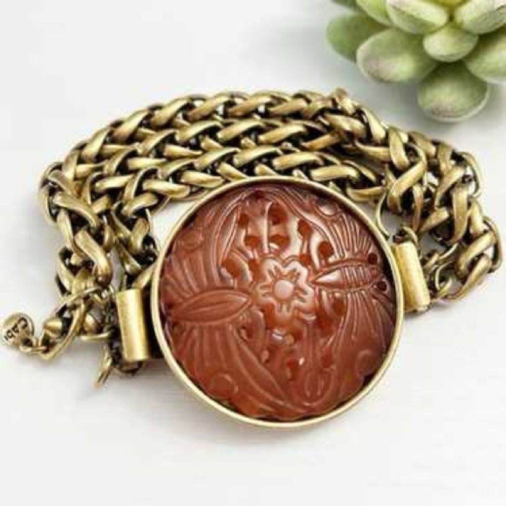 CAbi Villa Convertible Gold Chain Bracelet/Brooch